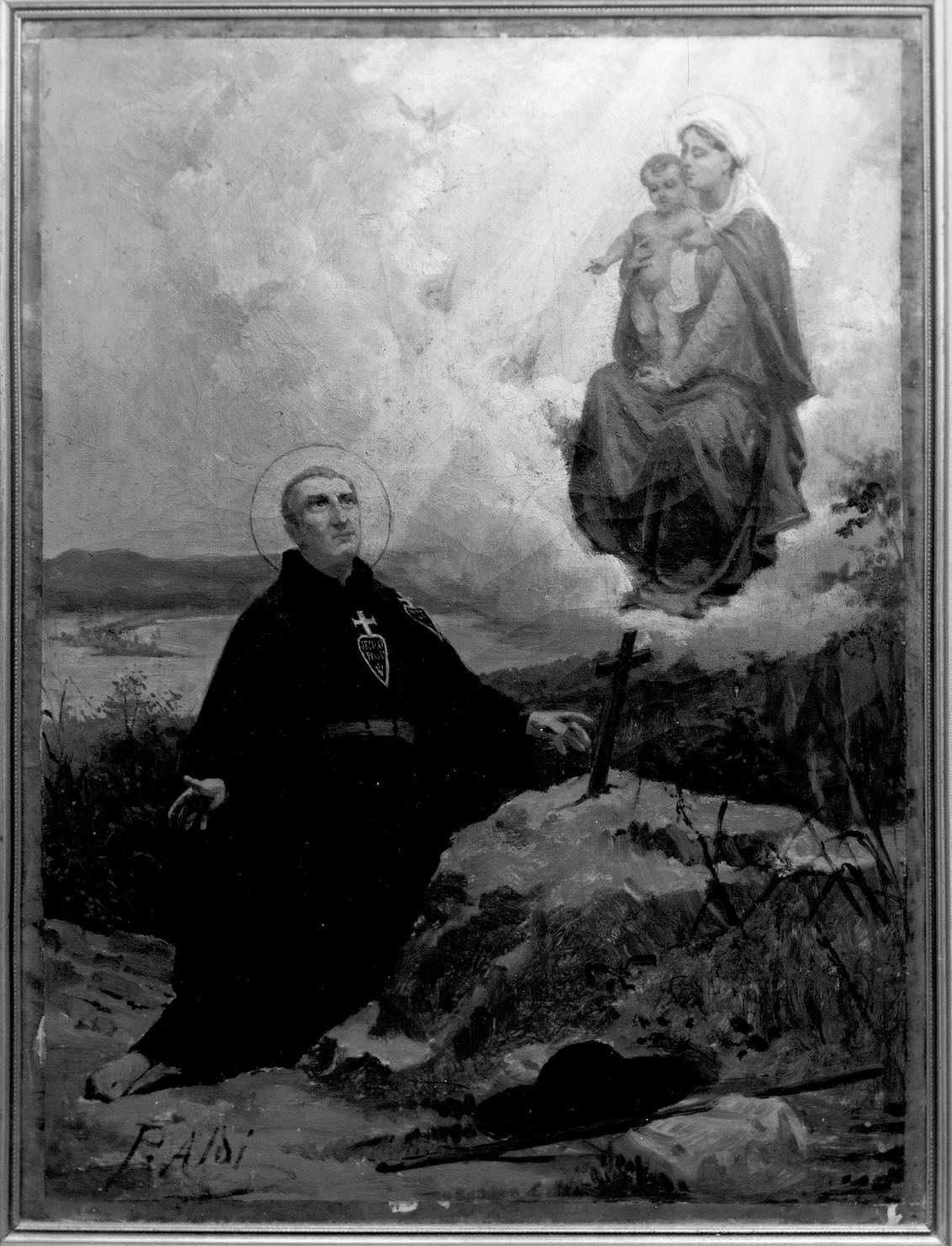 apparizione della Madonna a San Paolo della Croce (dipinto) di Aldi Pietro (sec. XIX)
