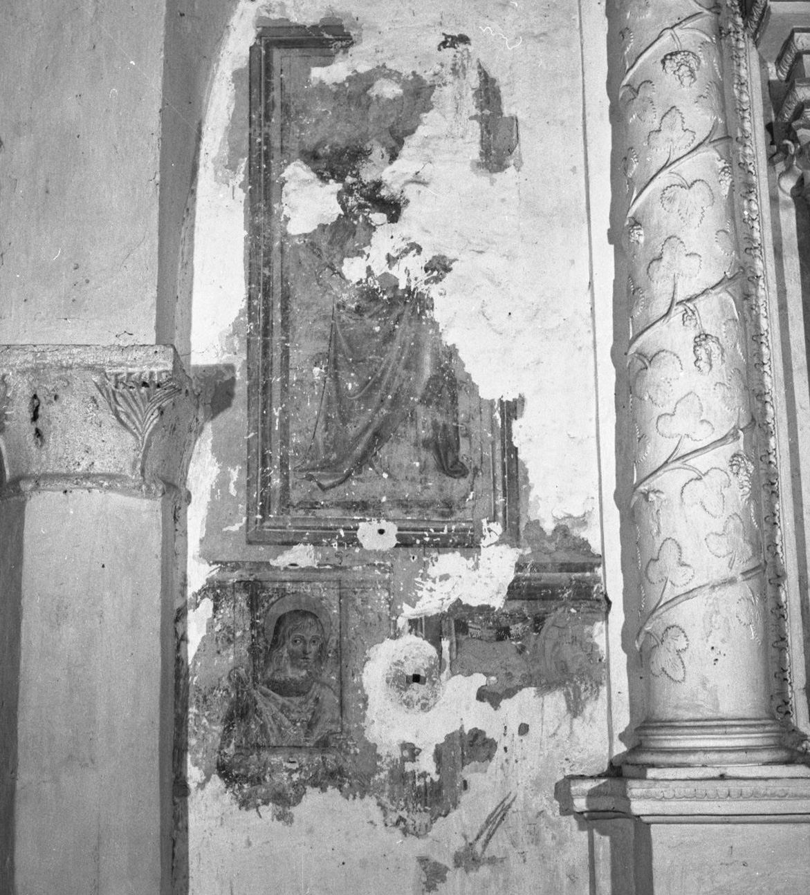 testa di santo (dipinto, elemento d'insieme) di Martini Francesco di Giorgio, Landi Neroccio de' (scuola) (sec. XV)
