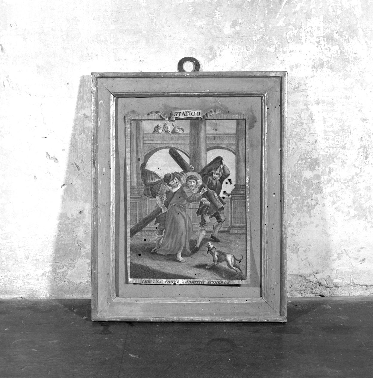 stazione II: Gesù caricato della croce (stampa, elemento d'insieme) - ambito italiano (sec. XVIII)
