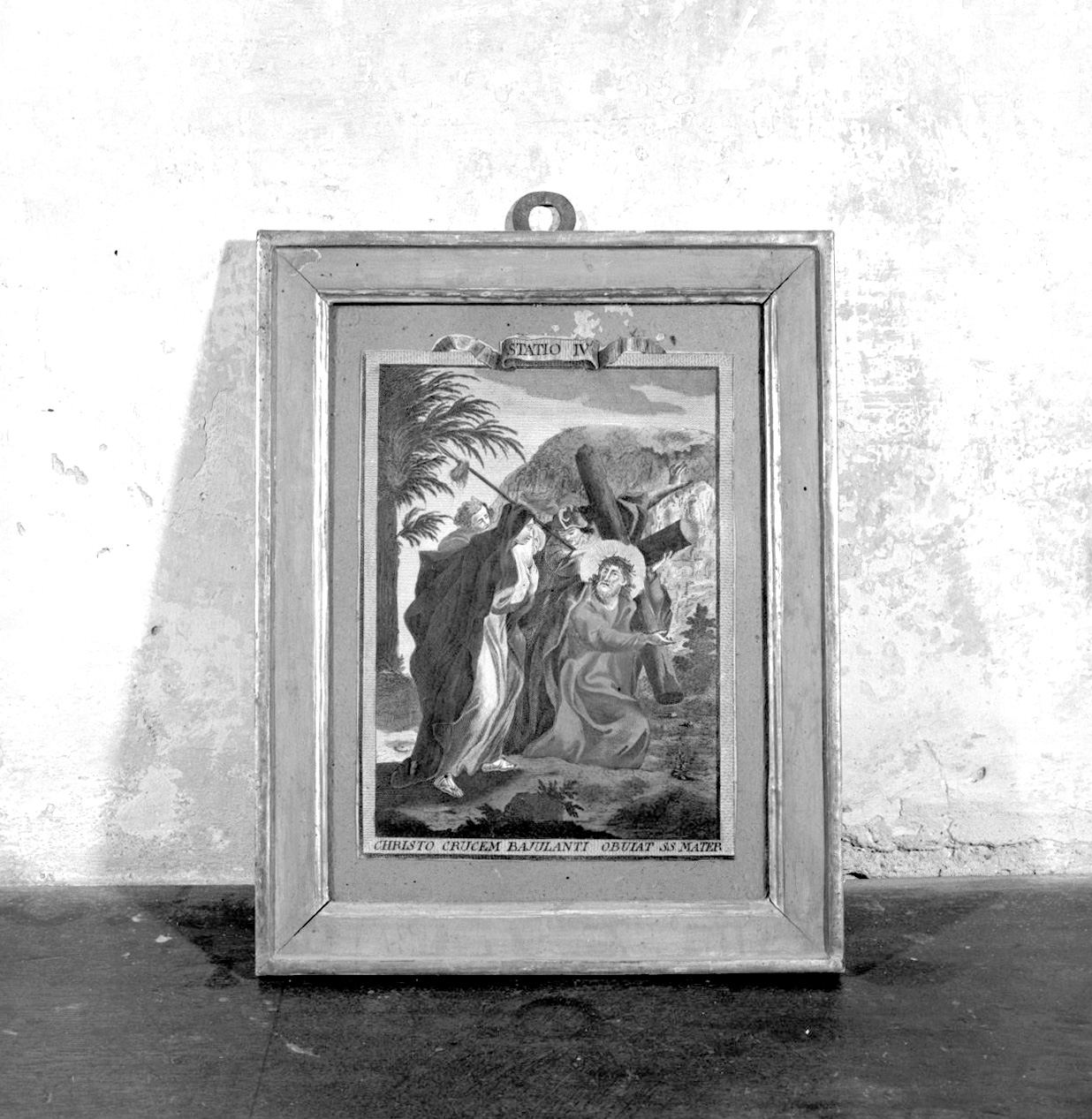 stazione IV: Gesù incontra la Madonna (stampa, elemento d'insieme) - ambito italiano (sec. XVIII)