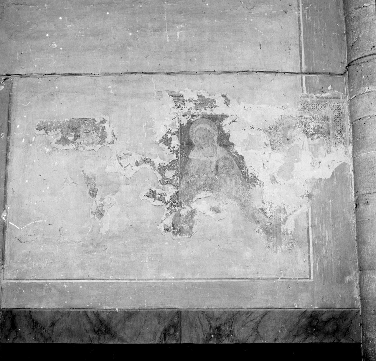 Madonna con Bambino (dipinto, frammento) - ambito senese (seconda metà sec. XV)