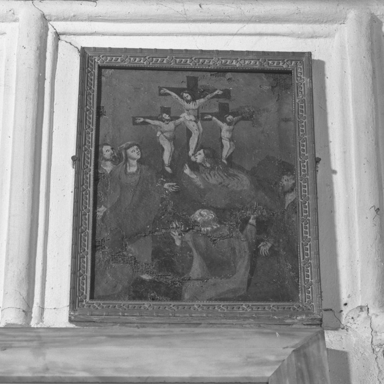crocifissione di Cristo (dipinto, elemento d'insieme) - ambito toscano (prima metà sec. XVIII, sec. XX)