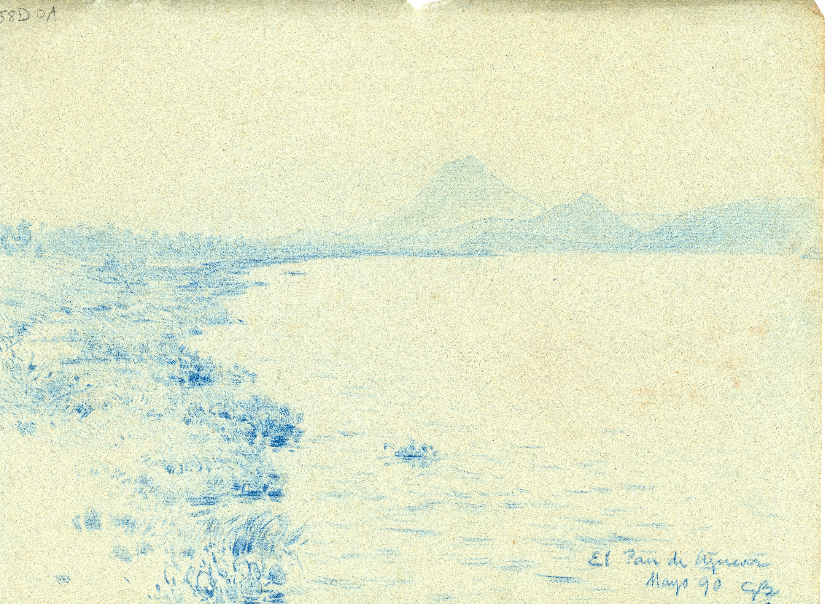 El Pan de Azucar, paesaggio (disegno) di Boggiani, Guido - ambito Italia settentrionale (seconda metà XX)