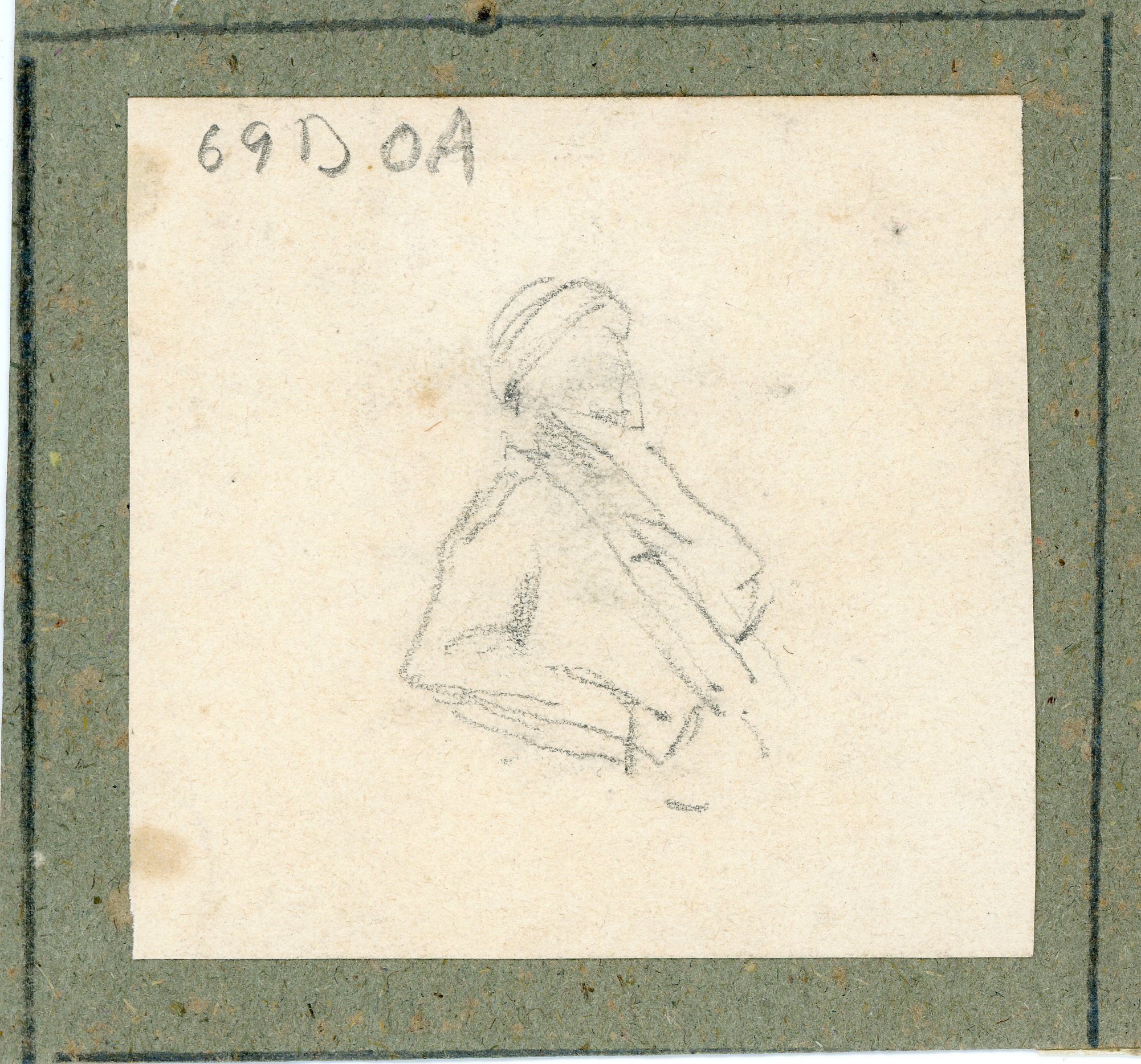 Uomo a mezzo busto, ritratto (disegno) di Boggiani, Guido - ambito Italia settentrionale (seconda metà XX)