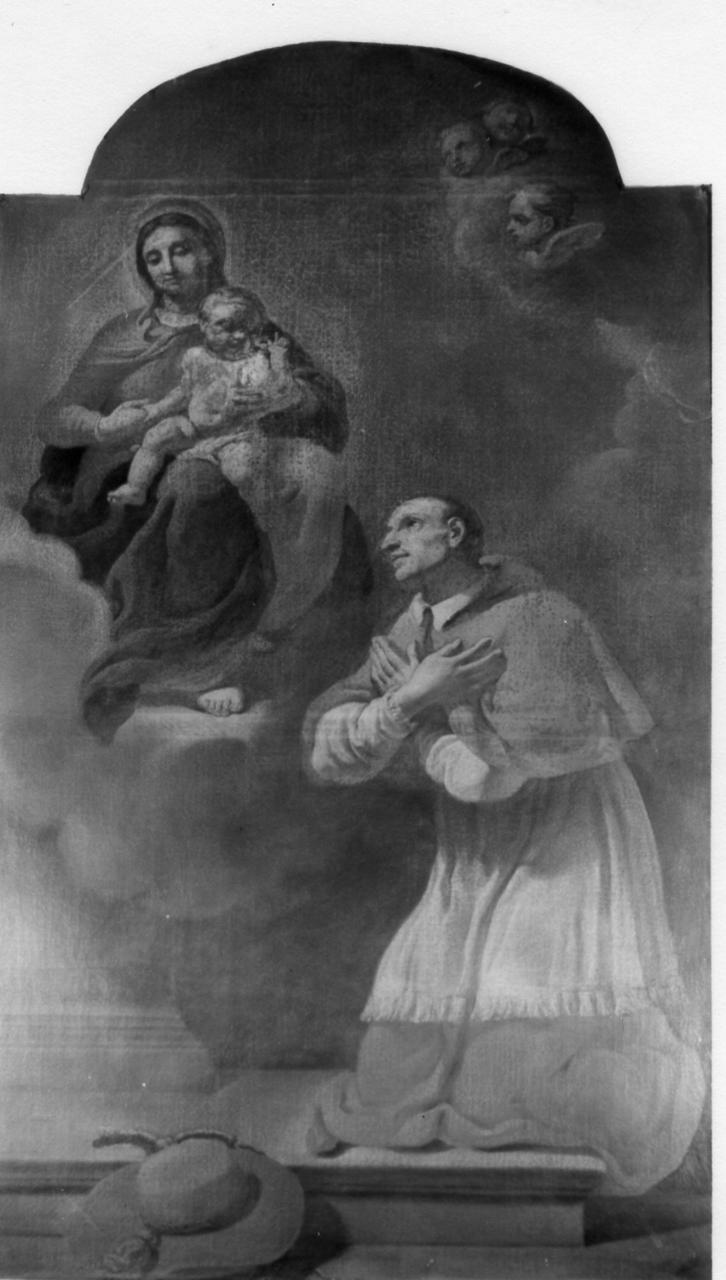 San Carlo Borromeo e la Madonna (dipinto) di Pedrini Domenico (seconda metà sec. XVIII)