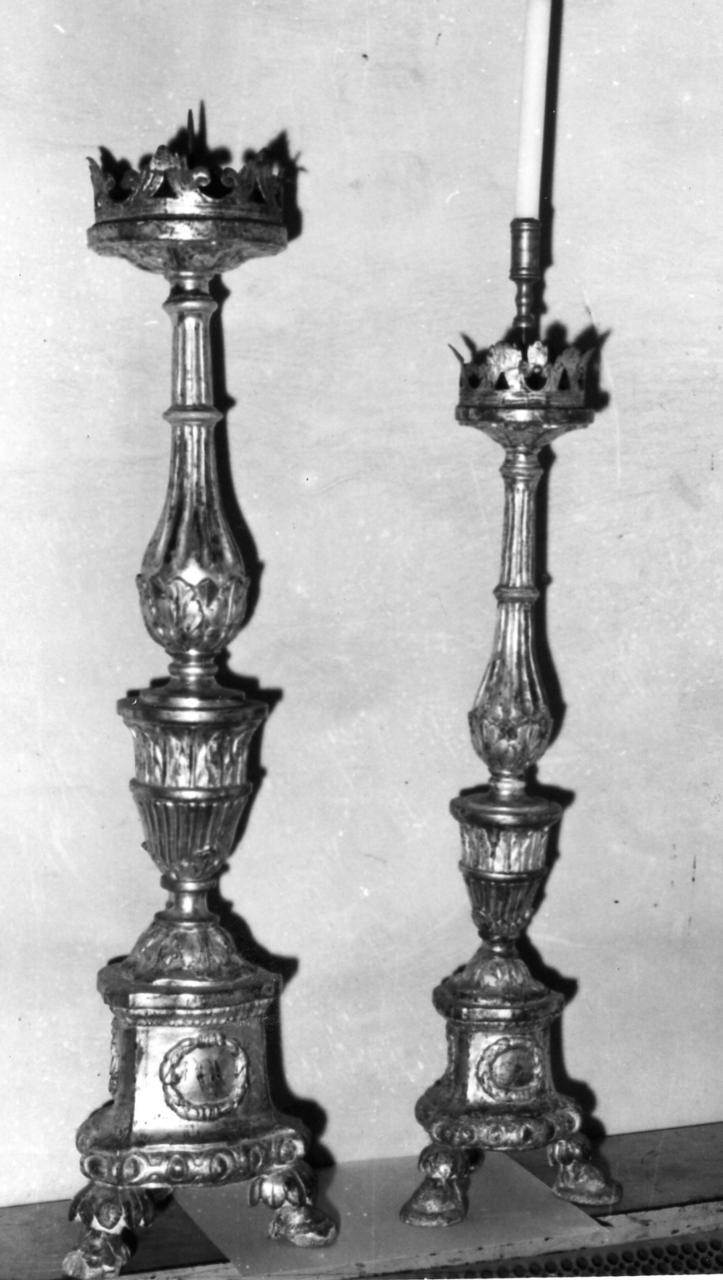 candeliere, serie - bottega modenese (prima metà sec. XIX)