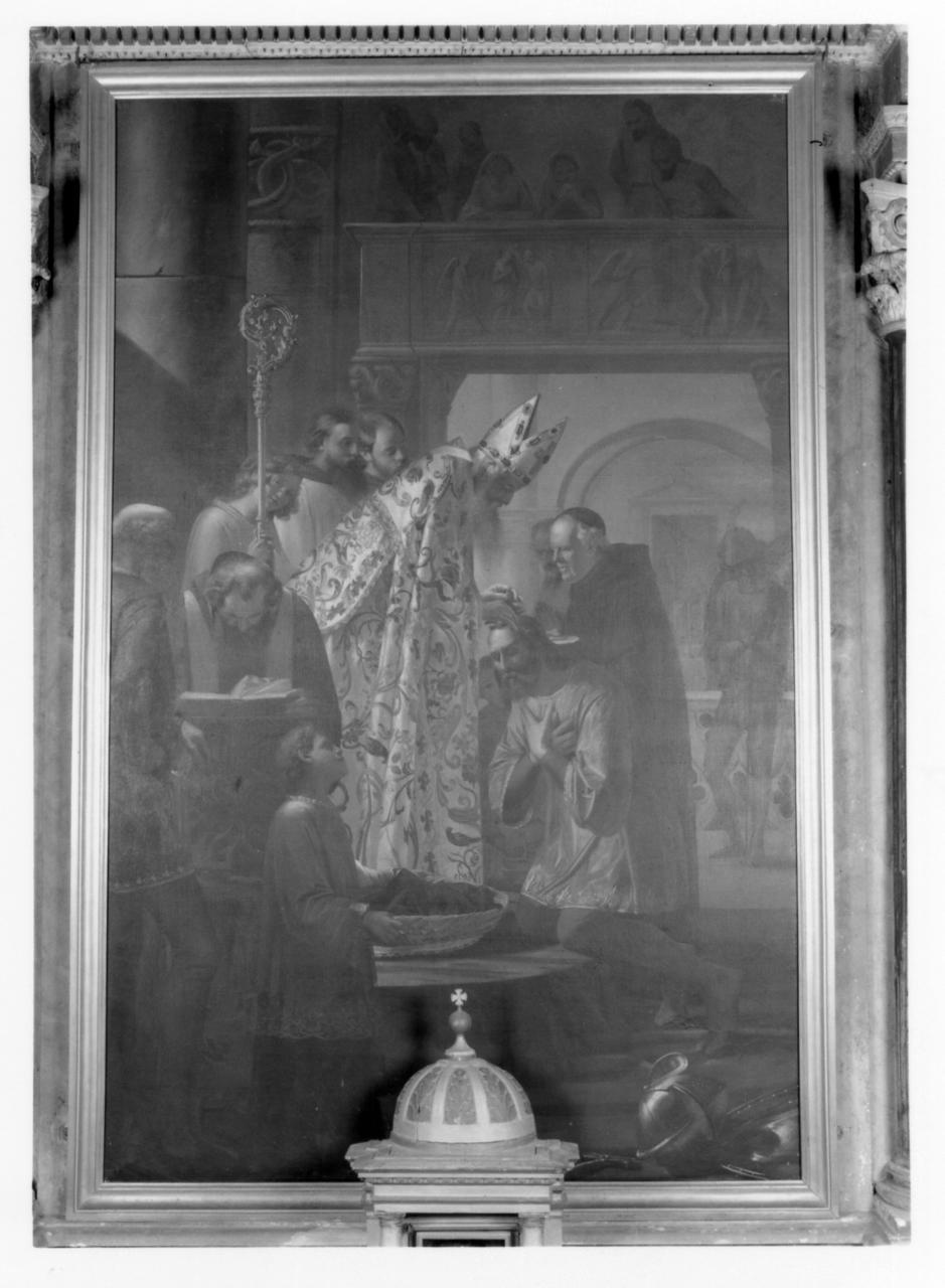 vestizione di San Guglielmo d'Aquitania (dipinto) di Mundici Geminiano (sec. XIX)