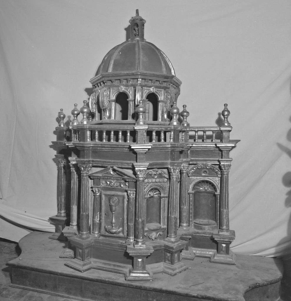 tabernacolo - a frontale architettonico - manifattura italiana (sec. XIX)