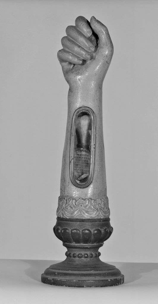 reliquiario antropomorfo - a braccio - manifattura Italia settentrionale (prima metà sec. XVII)