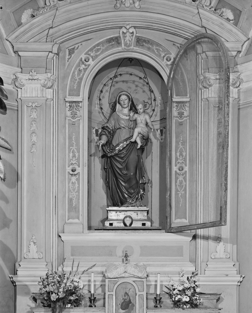 Madonna del Rosario (statua) di Ballanti Graziani Francesco (bottega) (sec. XIX)