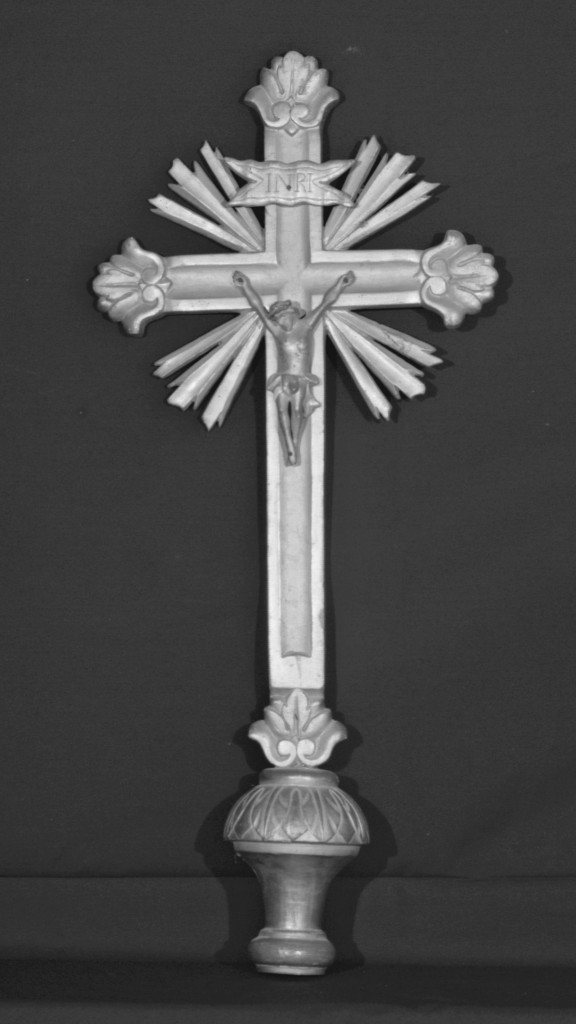 croce processionale - manifattura Italia settentrionale (fine/ inizio secc. XVIII/ XIX)