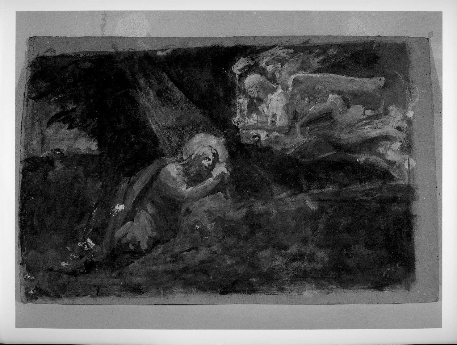 orazione di Cristo nell'orto di Getsemani (disegno) di Bordignon Noè Raimondo (sec. XX)