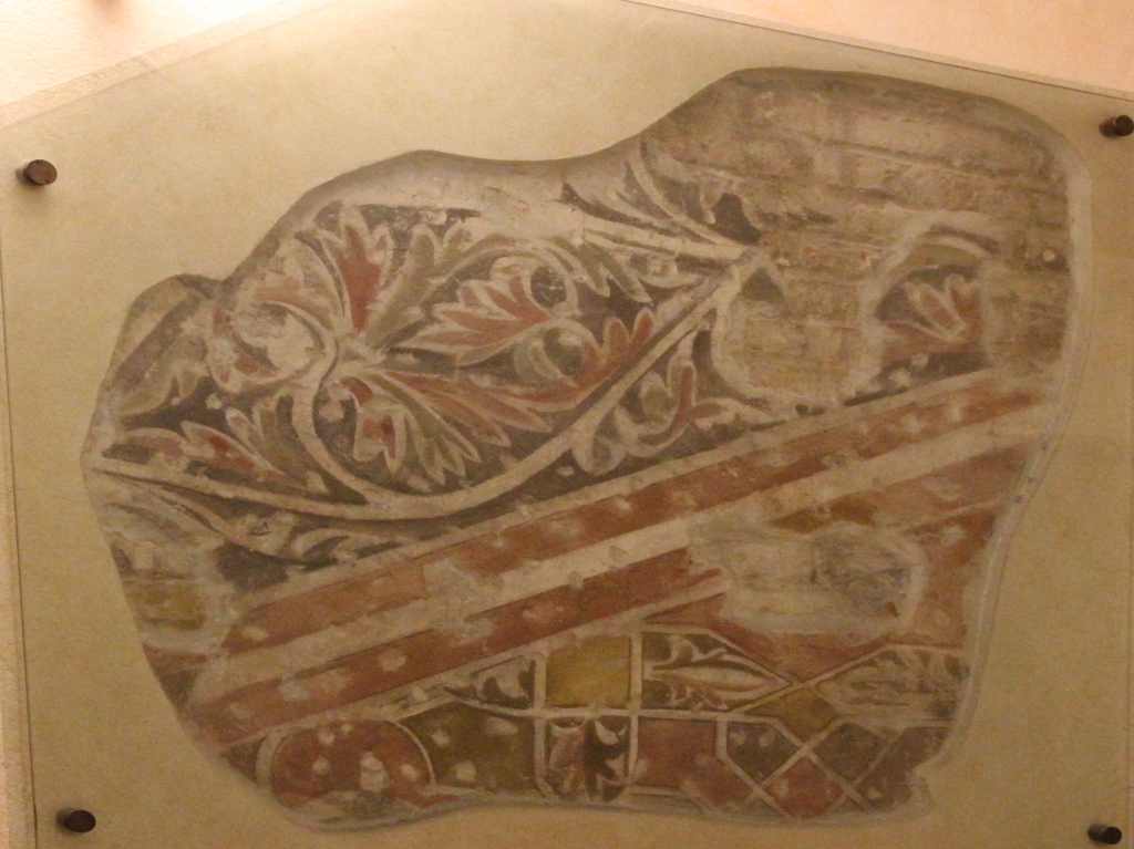 motivi geometrici (dipinto, frammento) - ambito veneto (sec. XIV)