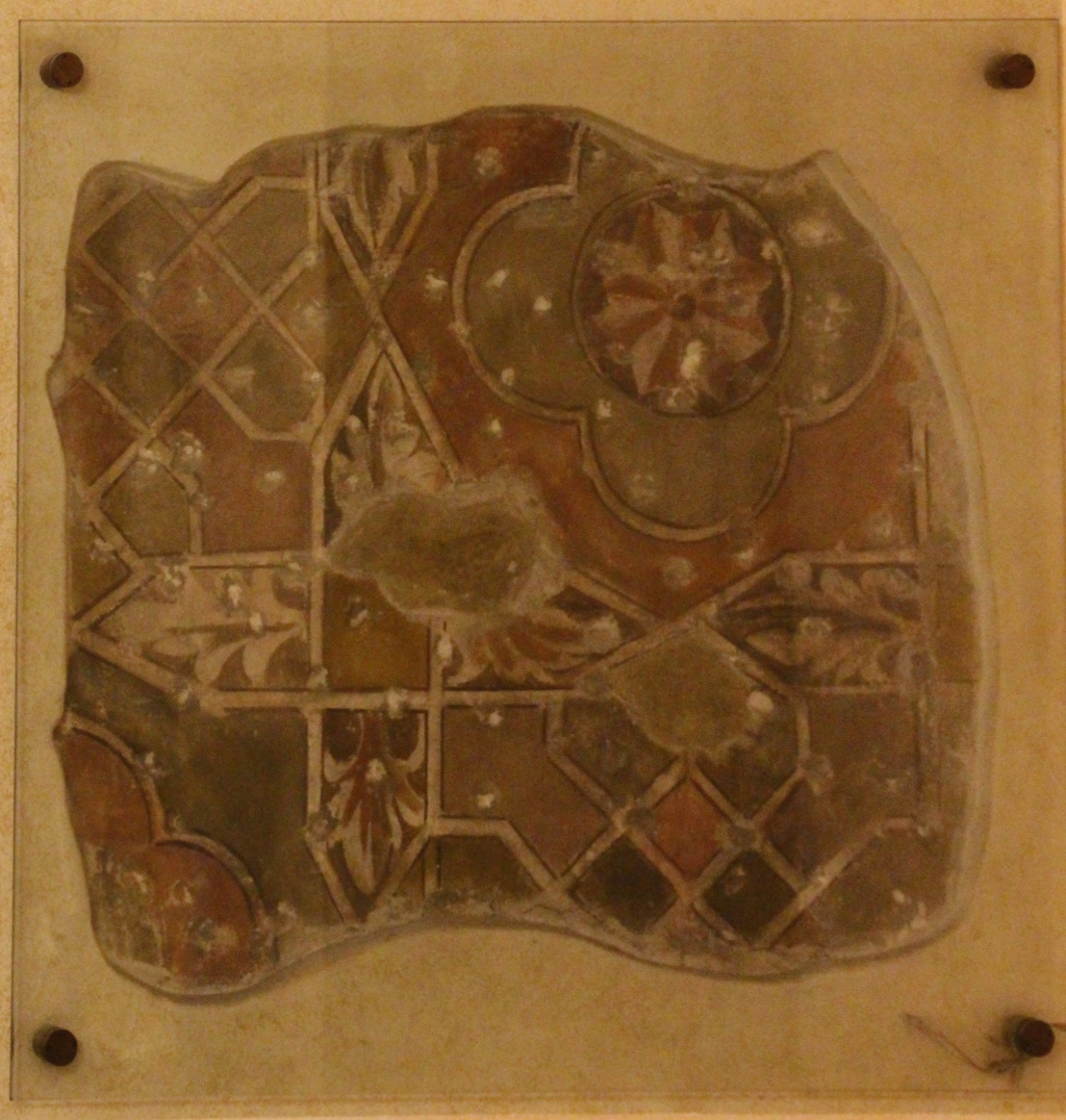 motivi geometrici (dipinto, frammento) - ambito veneto (sec. XIV)