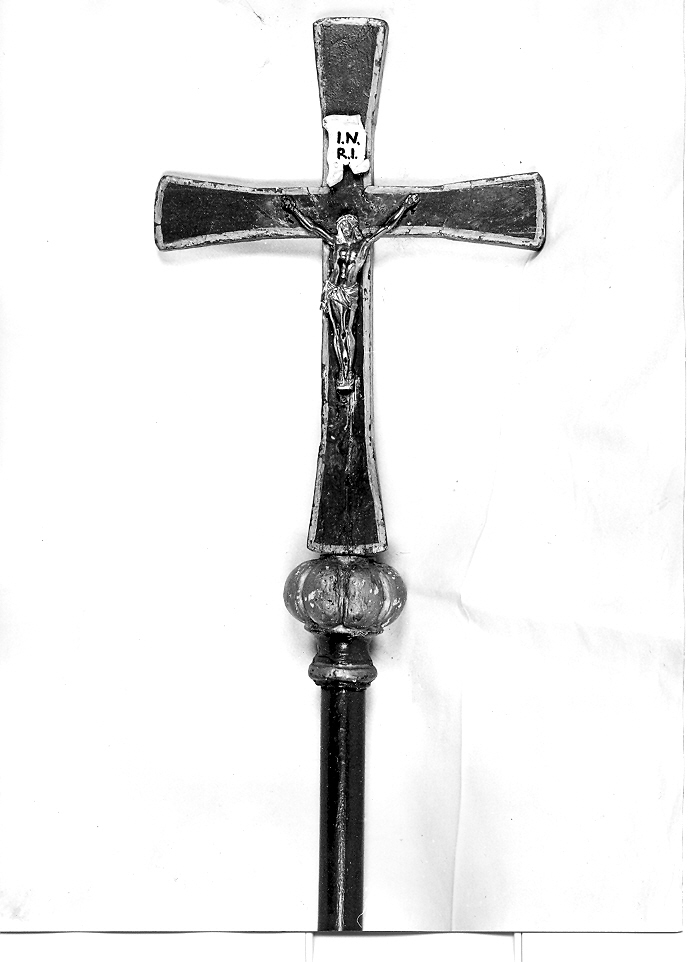 croce processionale, opera isolata - bottega veneta (sec. XVI, sec. XIX)
