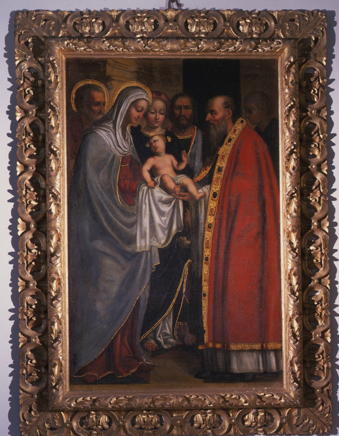 presentazione di Gesù al tempio (dipinto, opera isolata) - ambito lombardo (fine/ inizio secc. XVI/ XVII)