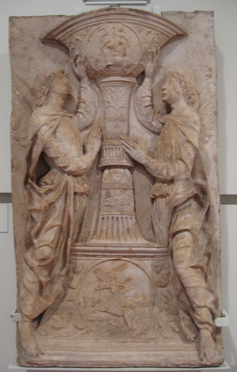 angeli (calco di formella, opera isolata) - bottega lombarda (fine/ inizio secc. XIX/ XX)