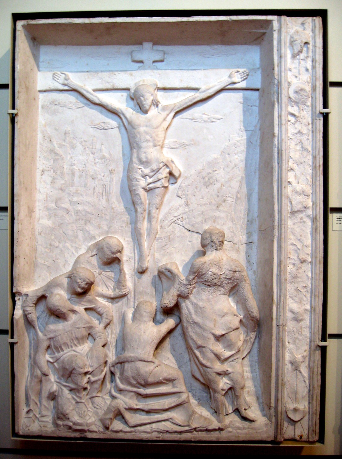 crocifissione (calco di formella, opera isolata) di Campi Carlo (attribuito) (fine/ inizio secc. XIX/ XX)