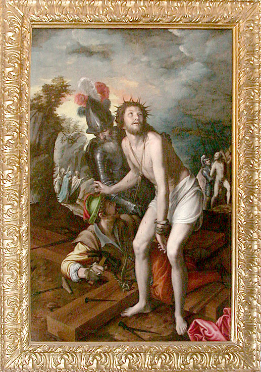 Cristo inchiodato alla croce (dipinto, opera isolata) di Campi Vincenzo (sec. XVI)