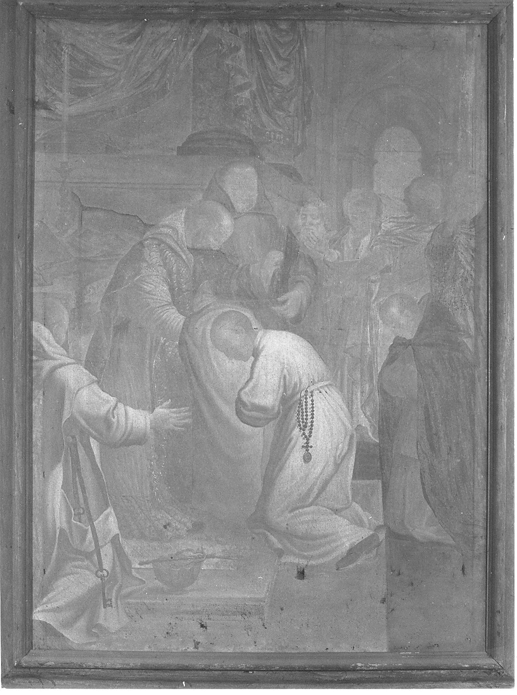 San Bruno impone l'abito ai novizi (dipinto, elemento d'insieme) di Georgius (sec. XVIII)