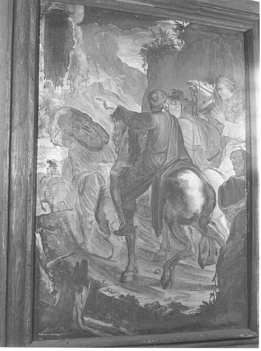 partenza verso il deserto della Certosa (dipinto, elemento d'insieme) di Georgius (primo quarto sec. XVIII)