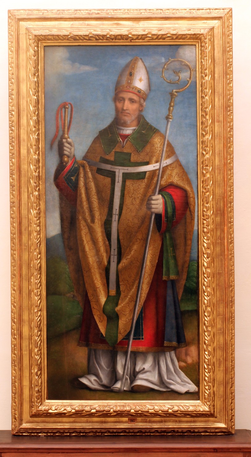Sant'Ambrogio (dipinto, opera isolata) di Luini Bernardino (fine/ inizio secc. XV/ XVI)