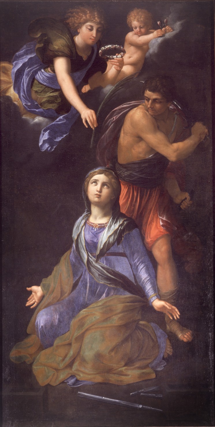 martirio di Santa Cecilia (dipinto, opera isolata) di Reni Guido (scuola) (primo quarto sec. XVII)