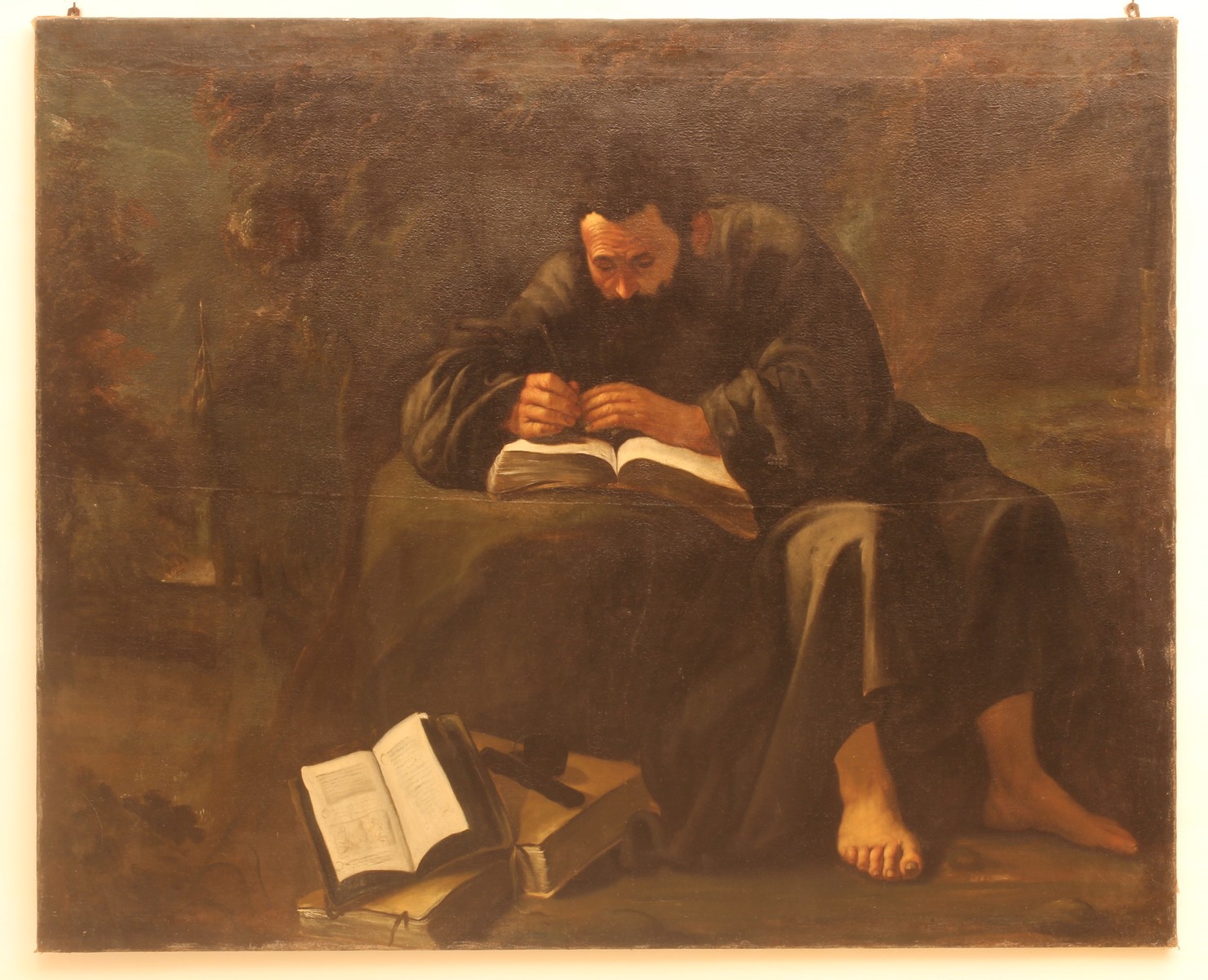 San Girolamo traduce la Bibbia (dipinto, opera isolata) di Vermiglio Giuseppe (attribuito) (prima metà sec. XVII)