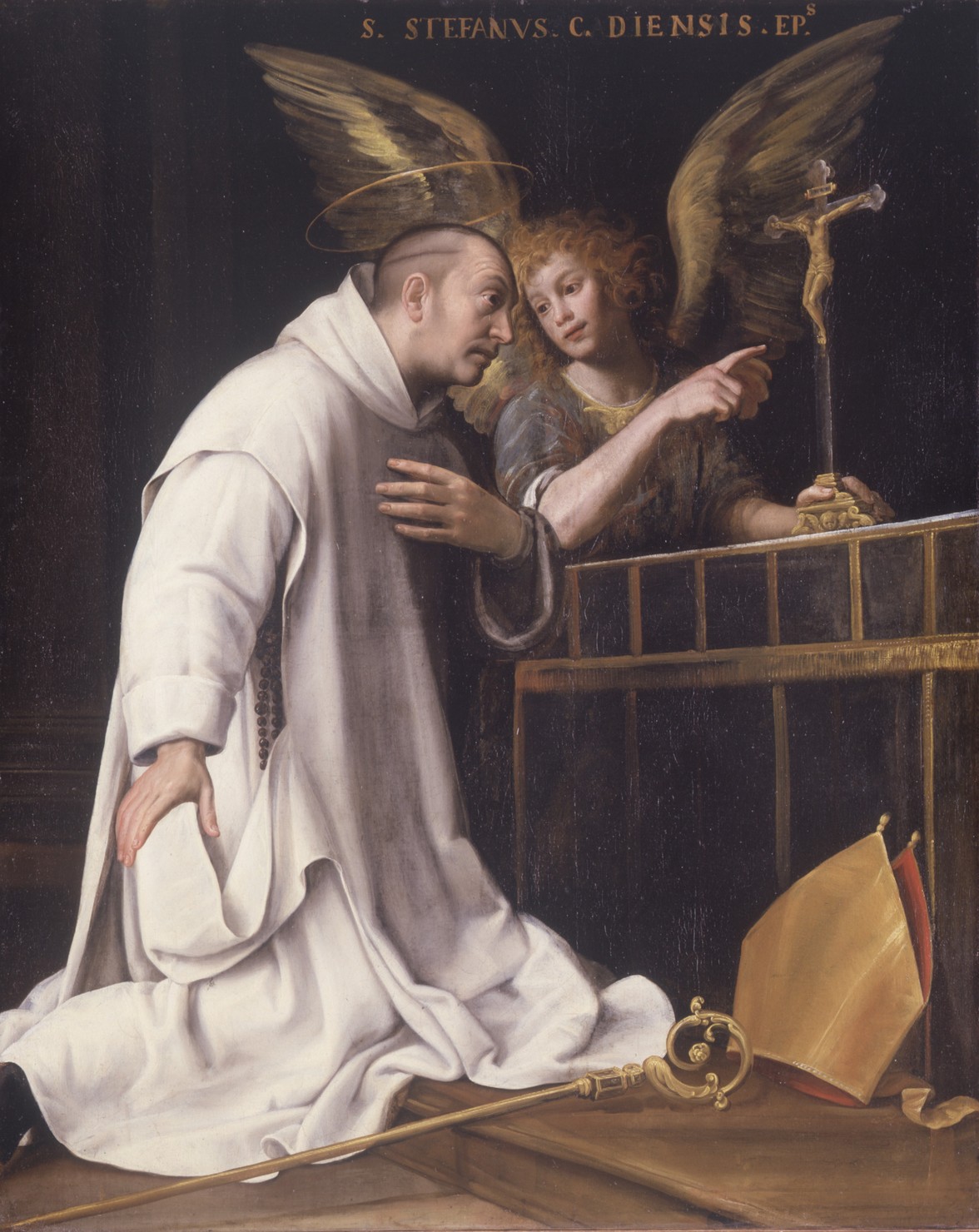 Santo Stefano vescovo di Dié (dipinto, opera isolata) di Vermiglio Giuseppe (attribuito) (sec. XVII)
