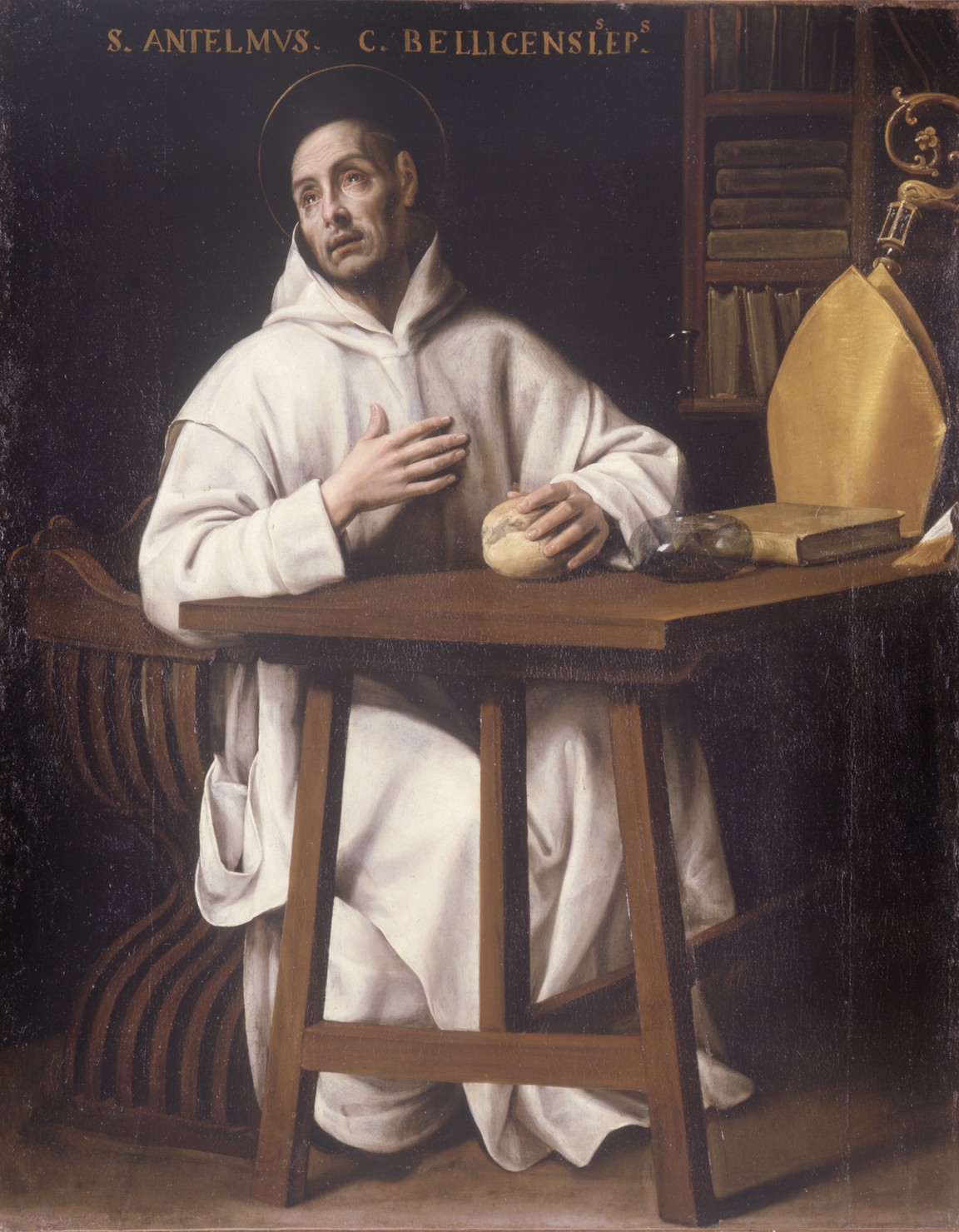 Sant'Antelmo (dipinto, opera isolata) di Vermiglio Giuseppe (attribuito) (sec. XVII)