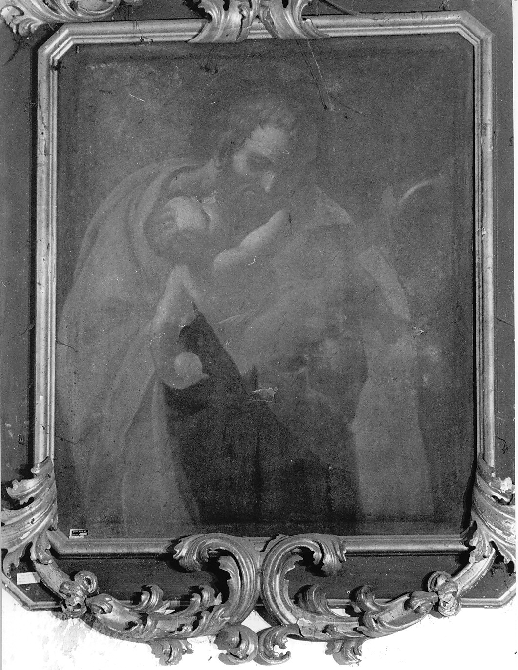 San Giuseppe e Gesù Bambino (dipinto, opera isolata) - ambito lombardo (prima metà sec. XVII)