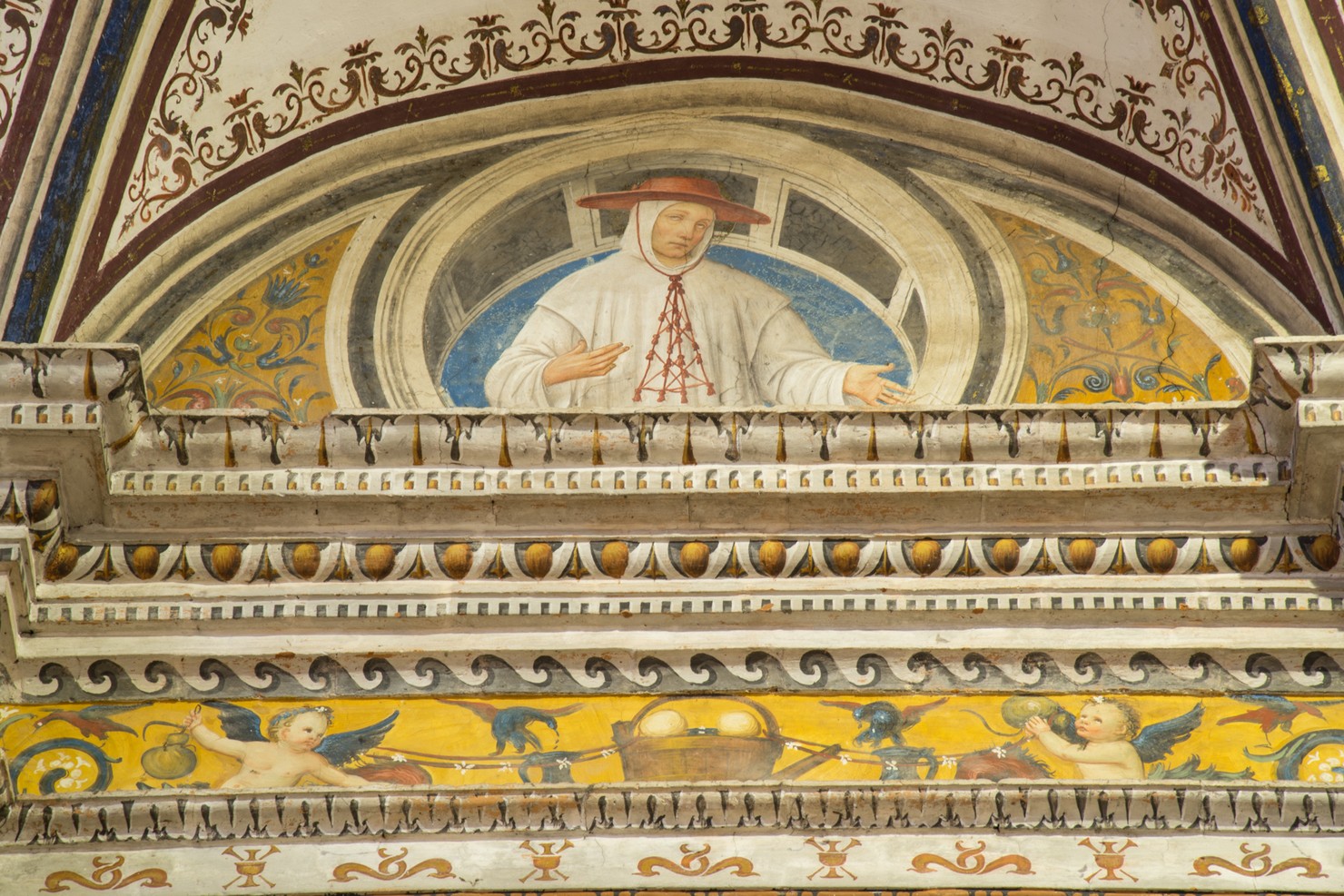 beato Nicolò Albergati (dipinto murale, elemento d'insieme) di Ambrogio da Fossano detto Bergognone (bottega) (sec. XVI)