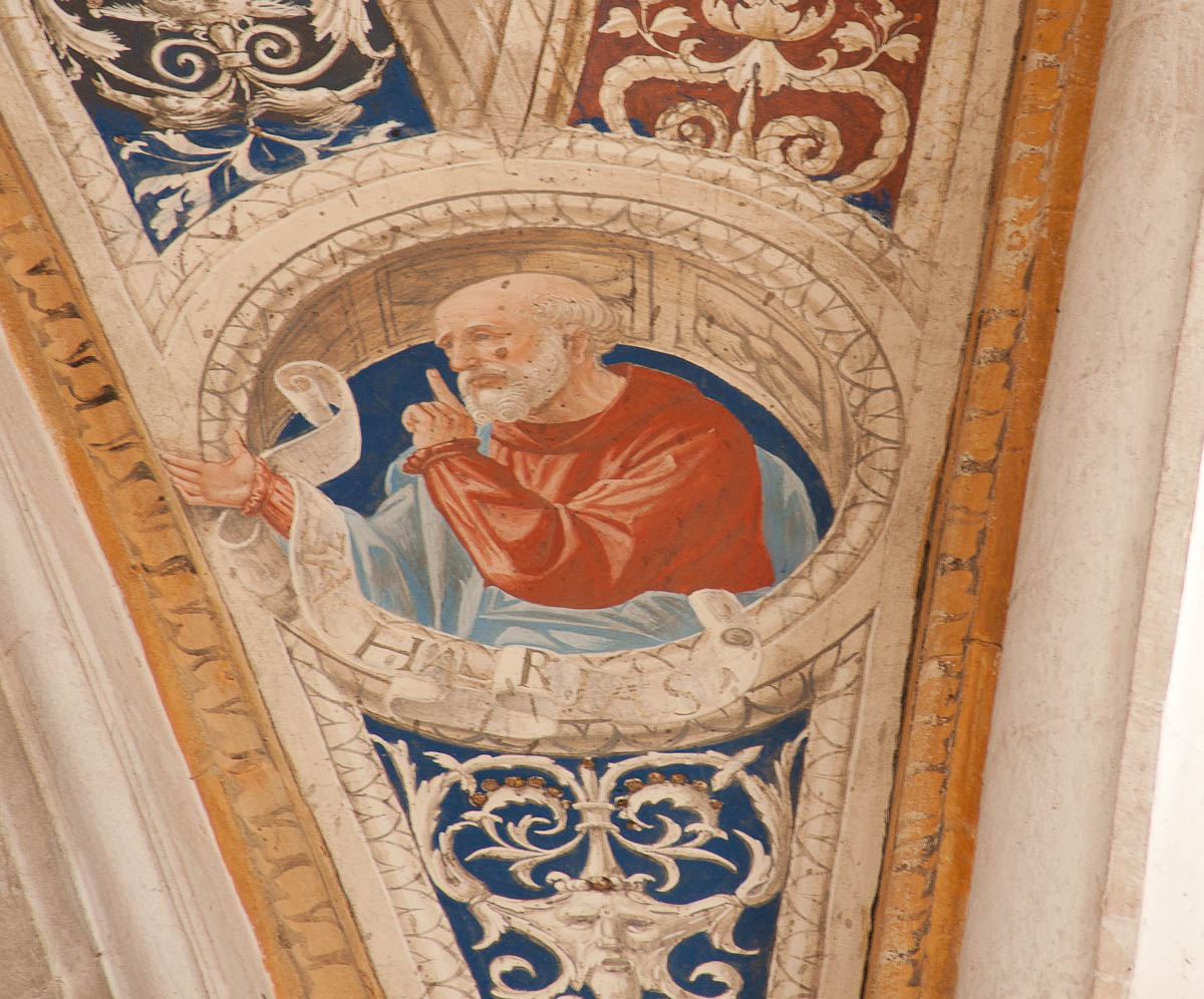 Zaccaria (dipinto murale, elemento d'insieme) di Bernardino di Stefano da Fossano detto Bergognone Bernardino (attribuito) (sec. XV)