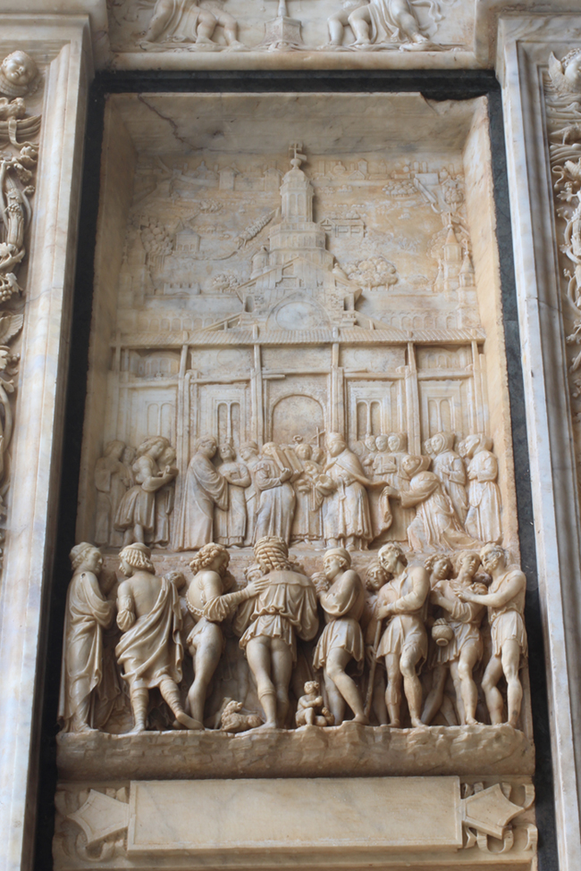 consacrazione della Certosa (rilievo) di Briosco Benedetto detto Benedetto Pavese (secc. XVI)