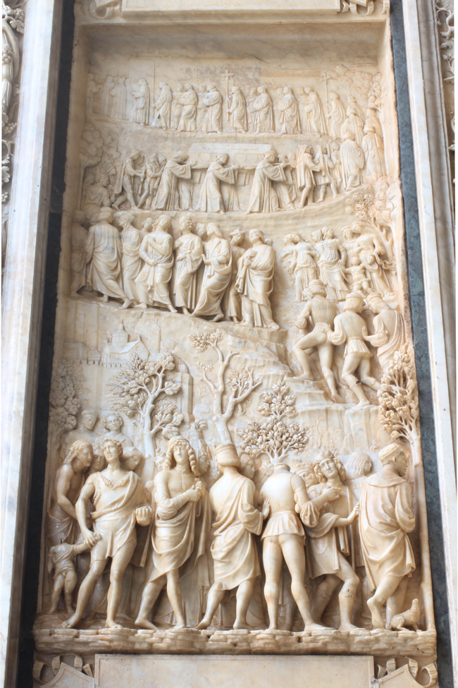 traslazione delle ceneri di Gian Galeazzo Visconti (rilievo) di Briosco Benedetto detto Benedetto Pavese (secc. XVI)