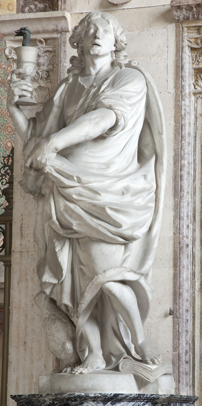 San Giovanni Evangelista (statua) di Bussola Cesare (sec. XVII)