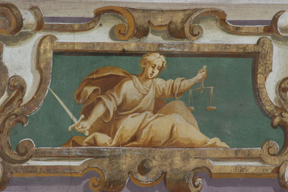 giustizia (dipinto, elemento d'insieme) di Crespi Daniele (e aiuti) (sec. XVII)
