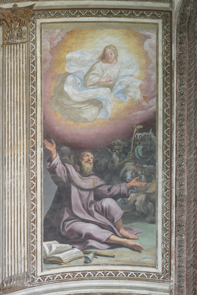 tentazioni di Sant'Antonio Abate (dipinto, elemento d'insieme) di Crespi Daniele (e aiuti) (sec. XVII)