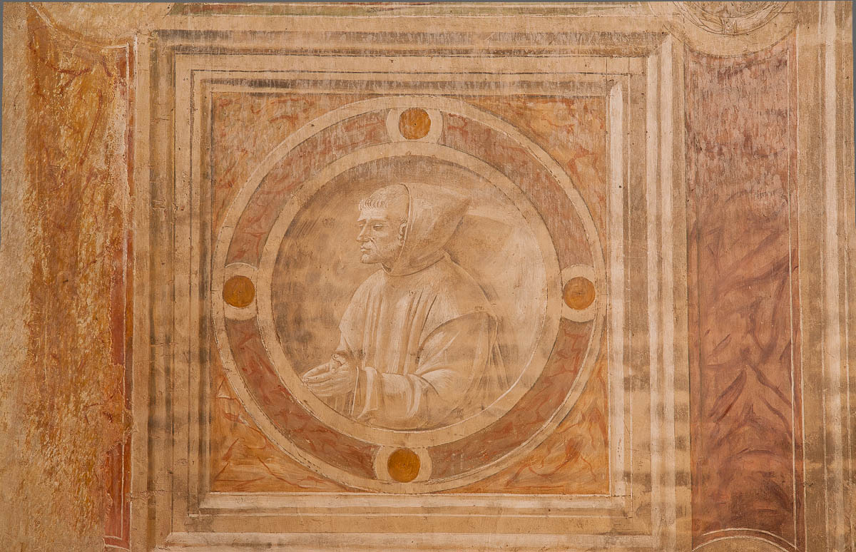 Santo certosino (dipinto murale, elemento d'insieme) di De Mottis Iacopino (attribuito) (sec. XV)
