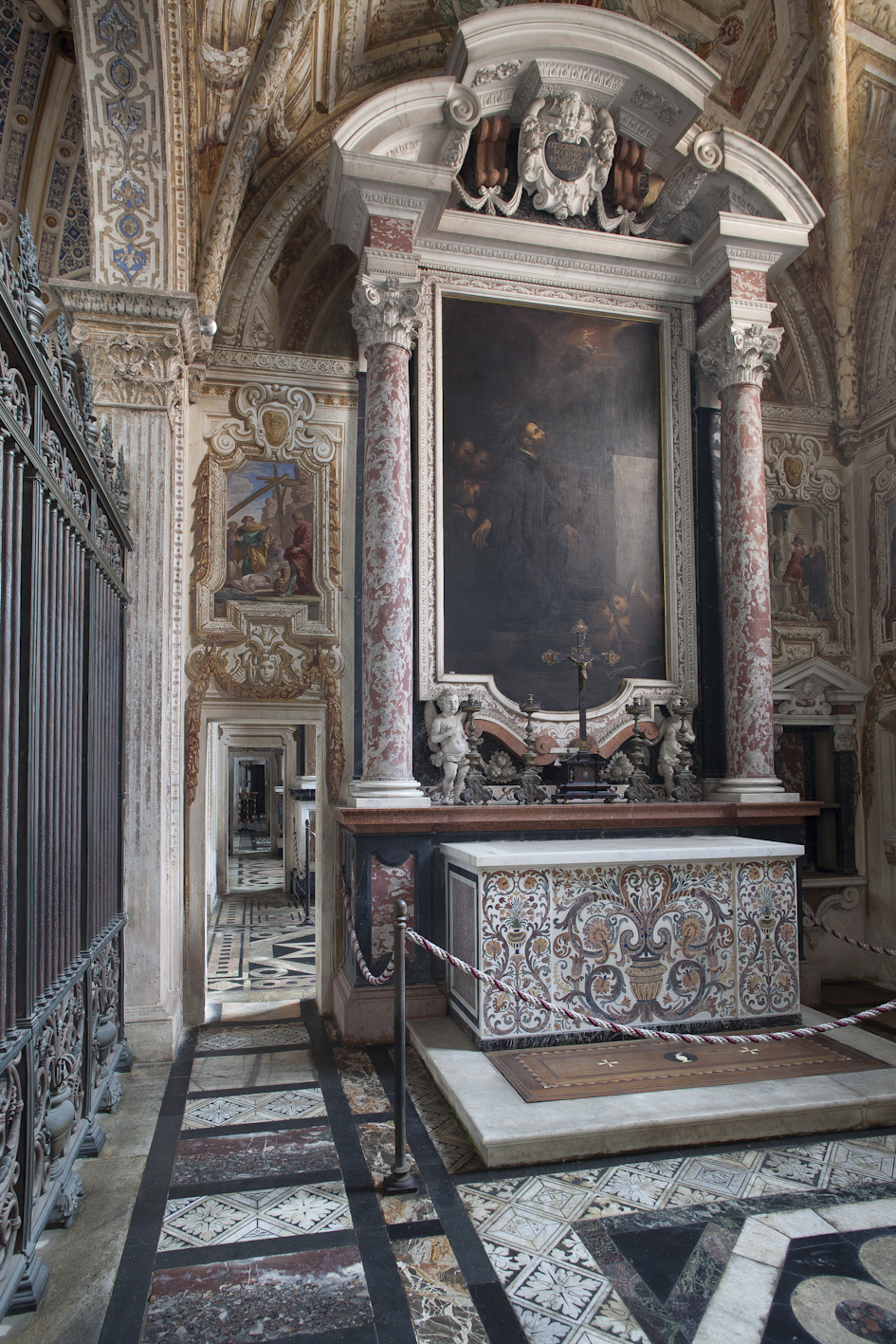 altare, complesso decorativo di Maestri Giovanni Battista detto Volpino (attribuito) - bottega lombarda (seconda metà sec. XVII)