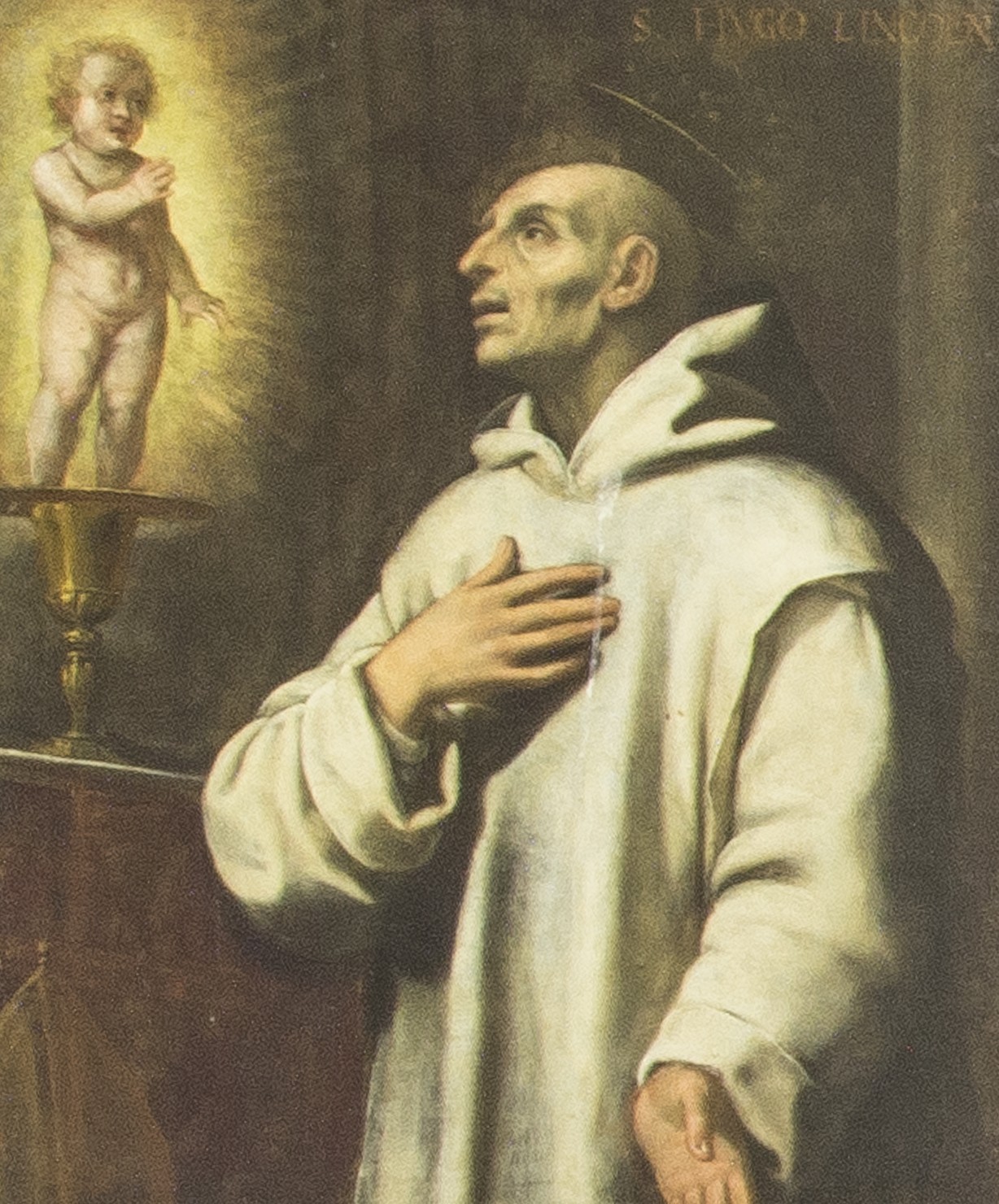 Sant'Ugo di Lincoln (dipinto, opera isolata) di Vermiglio Giuseppe (bottega) (prima metà sec. XVII)