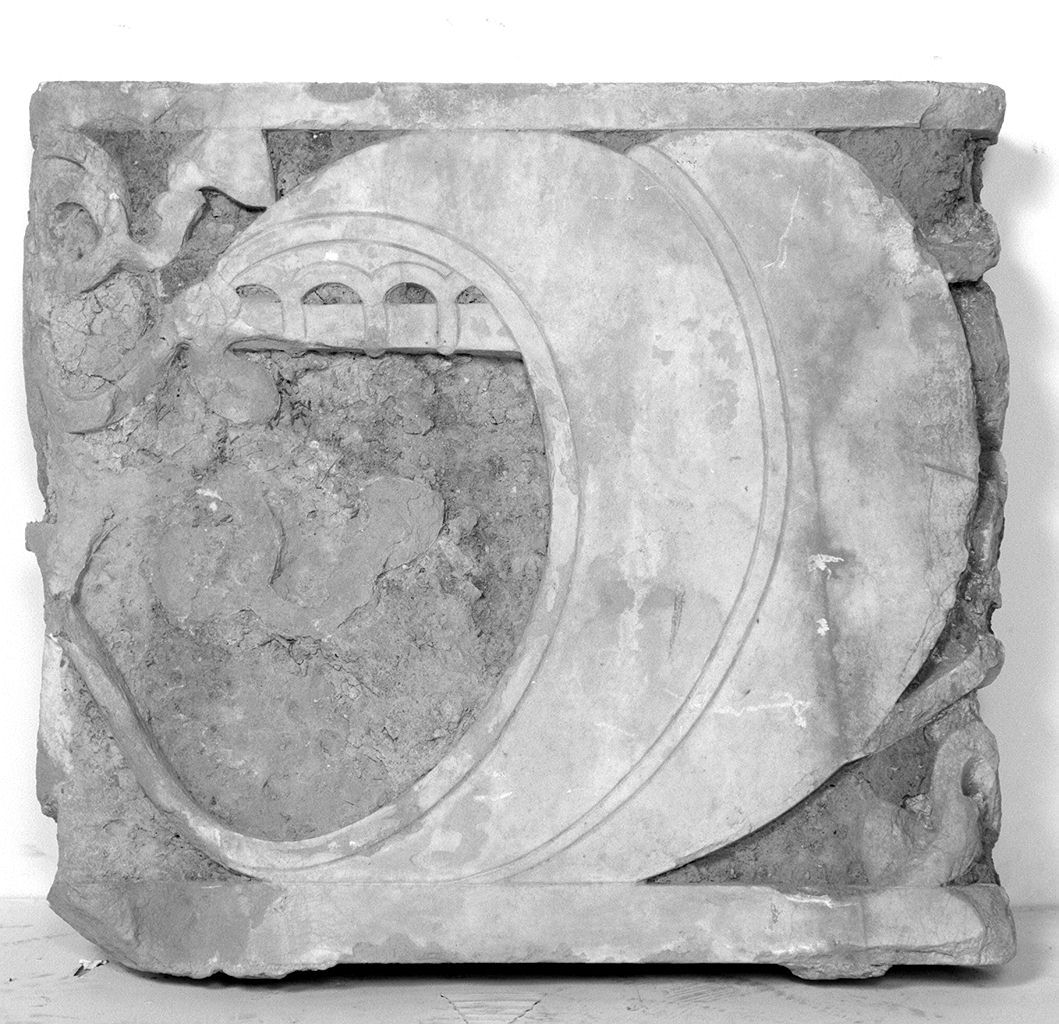 stemma gentilizio della famiglia Rucellai (rilievo) - bottega toscana (seconda metà sec. XV)
