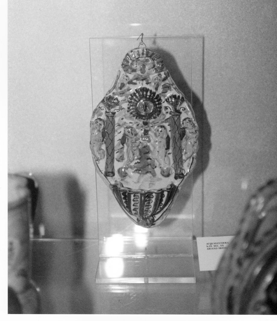 acquasantiera - bottega irpina (sec. XX)