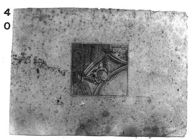 studio per architettura fantastica (disegno, opera isolata) - ambito Italia meridionale (XVII-XVIII)