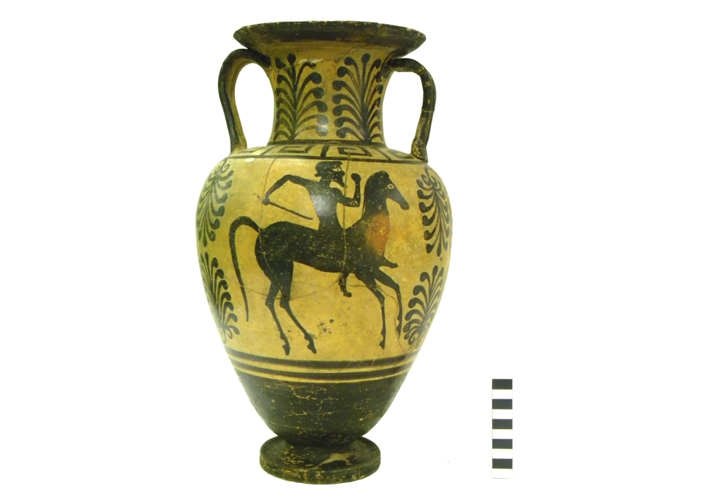anfora, a collo distinto, Pittore di Gerusalemme (fine/ inizio VI-V a. C)