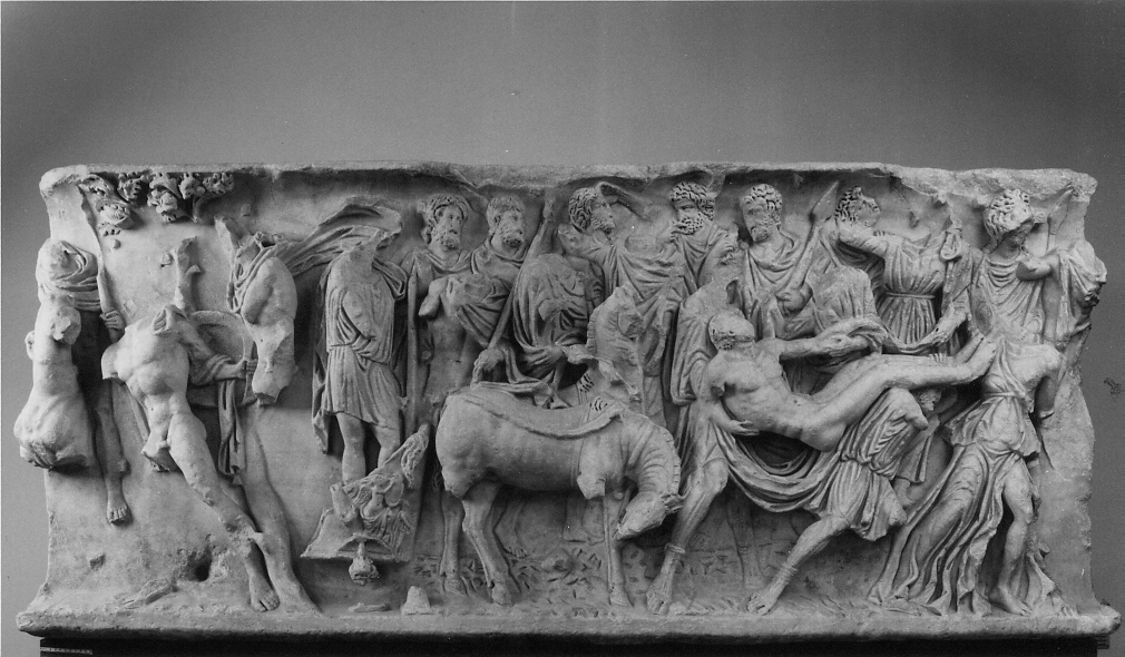 sarcofago, con altorilievo (metà II d.C)