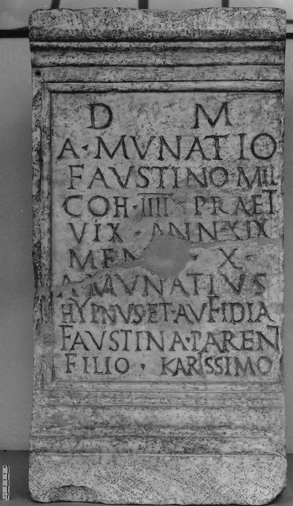 cippo, funerario (seconda metà II d.C)