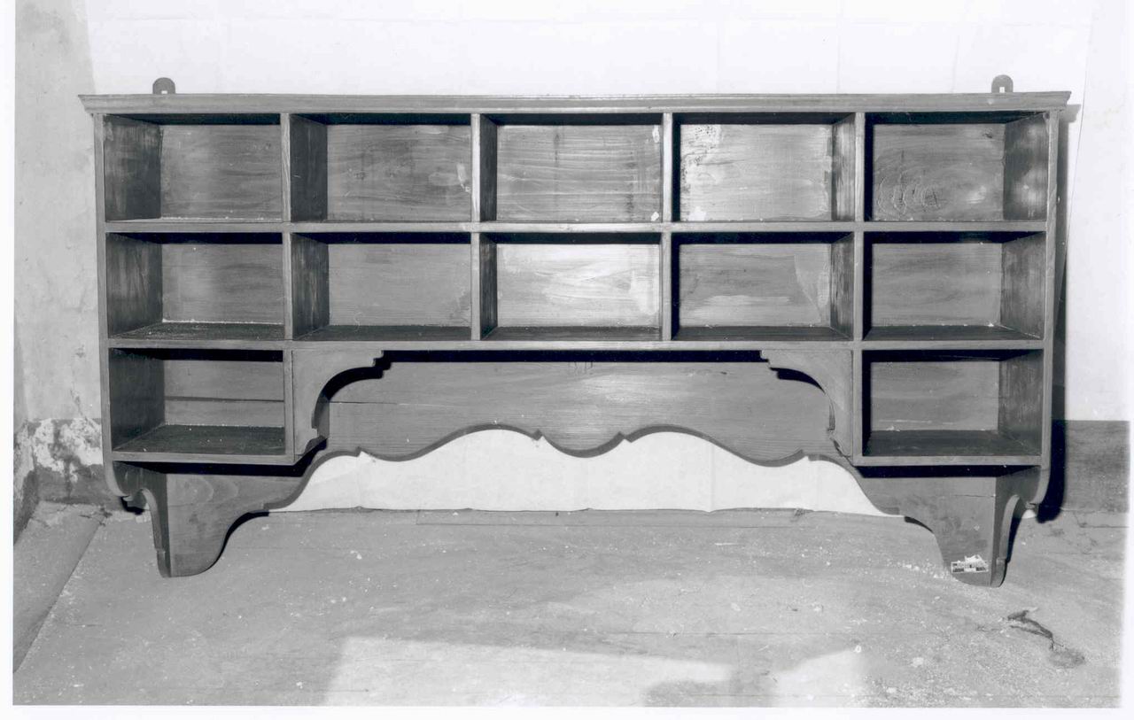 SCAFFALE PENSILE, opera isolata - ambito piemontese (prima metà sec. XX)