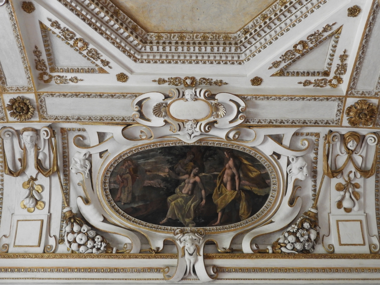 Metamorfosi di Biblide in fonte (dipinto murale) di Viani, Antonio Maria (cerchia) (primo quarto sec. XVII)