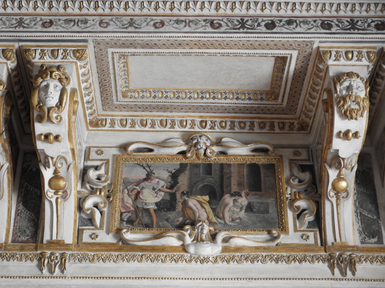 Metamorfosi di Atteone (dipinto murale) di Viani, Antonio Maria (cerchia) (fine/ inizio secc. XVI/ XVII)